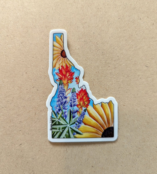 Lauren T Kistner Arts - Wild Flower Idaho 3" Sticker