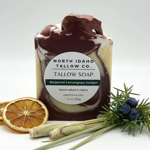 Bergamot Lemongrass Juniper Tallow Soap Bar