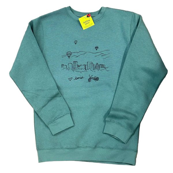 Boise Balloons Crewneck Sweatshirt, screen printed adult sizes