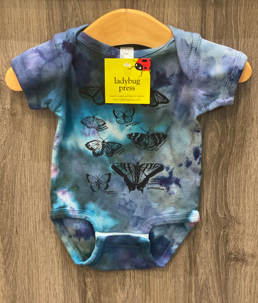 Butterfly onesie, eco-friendly waterbased inks