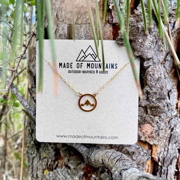 Mountainscape Necklace, Silver or Gold