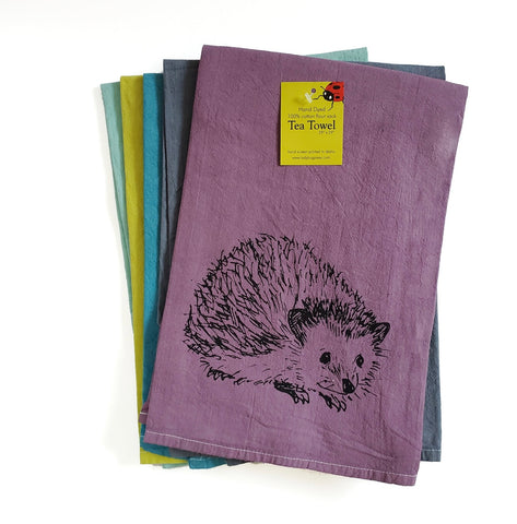 Dyed Hedgehog Tea Towel