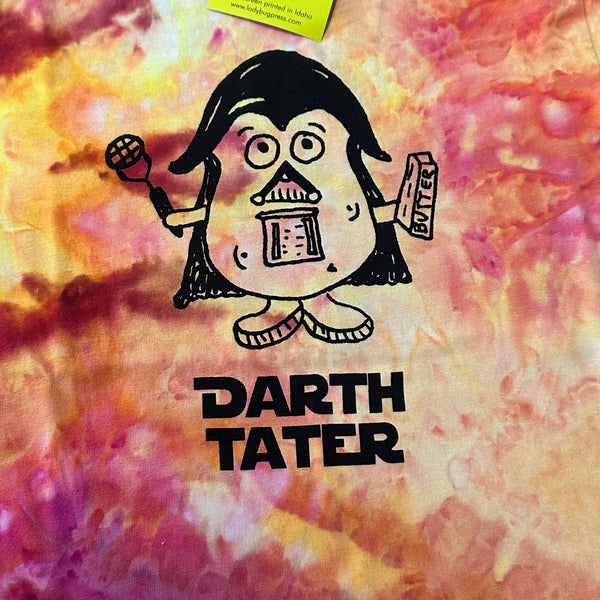 Ice Dyed Darth Tater Youth S-XL T-shirt, eco-friendly waterbased inks
