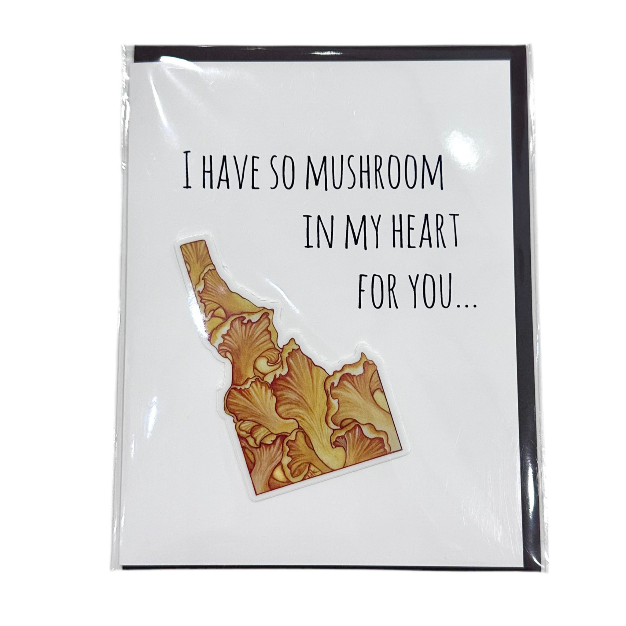 Lauren T Kistner Arts - Card + Sticker "I have so Mushroom in my Heart"