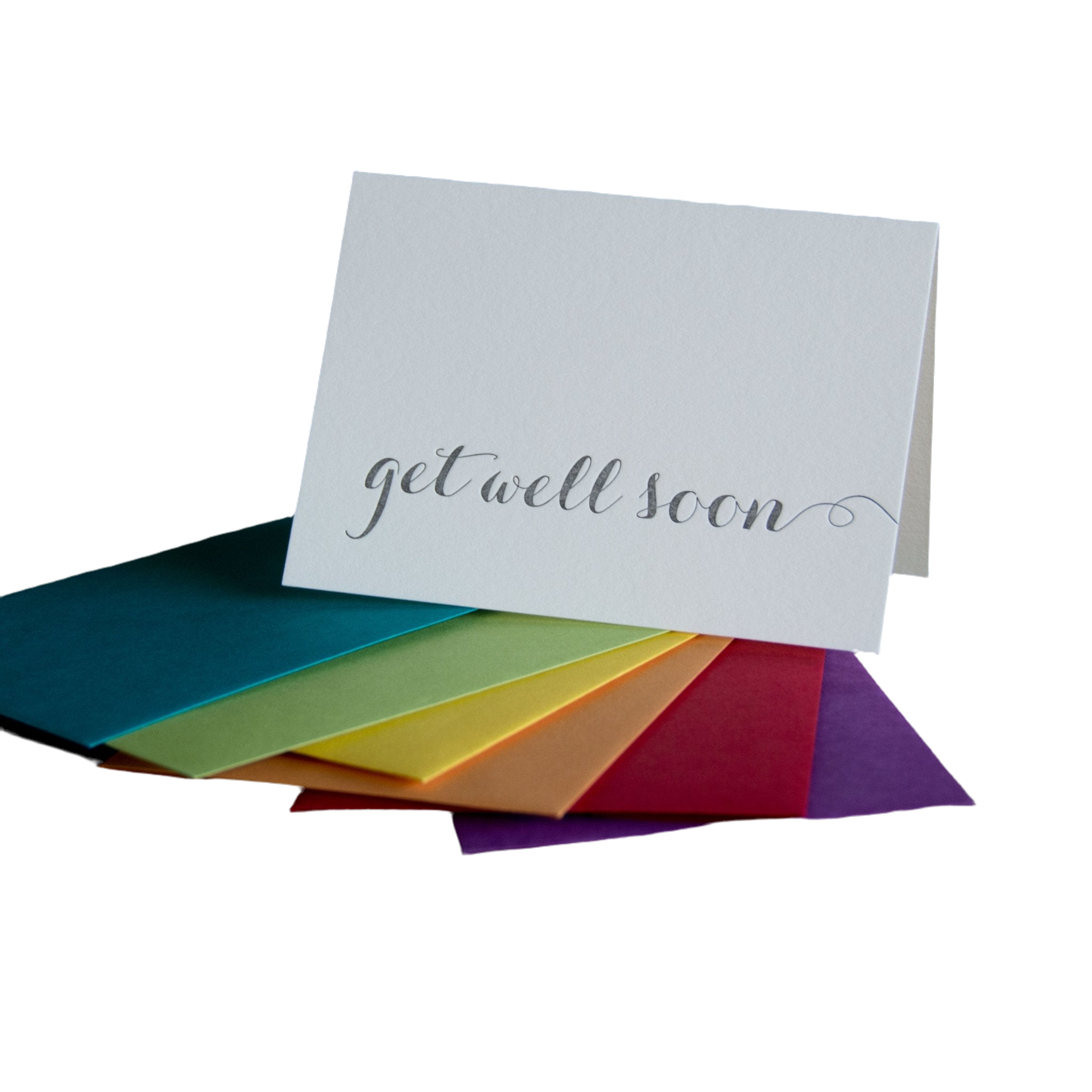 Get well soon letterpress cards, Eco friendly