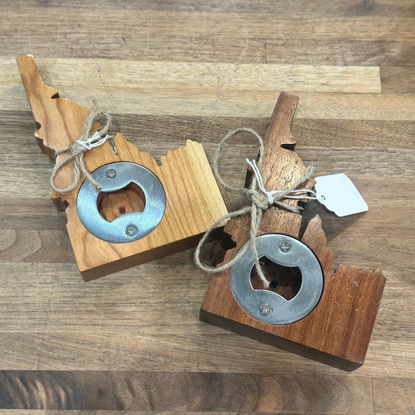 Idaho Shaped Wooden Bottle Opener