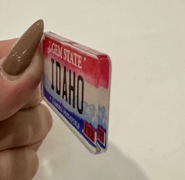 Acrylic Idaho License Plate Magnet