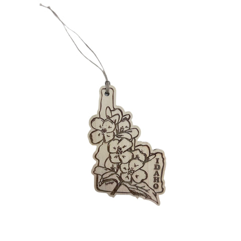 Idaho Syringa Wood Ornament, Idaho’s State Flower!