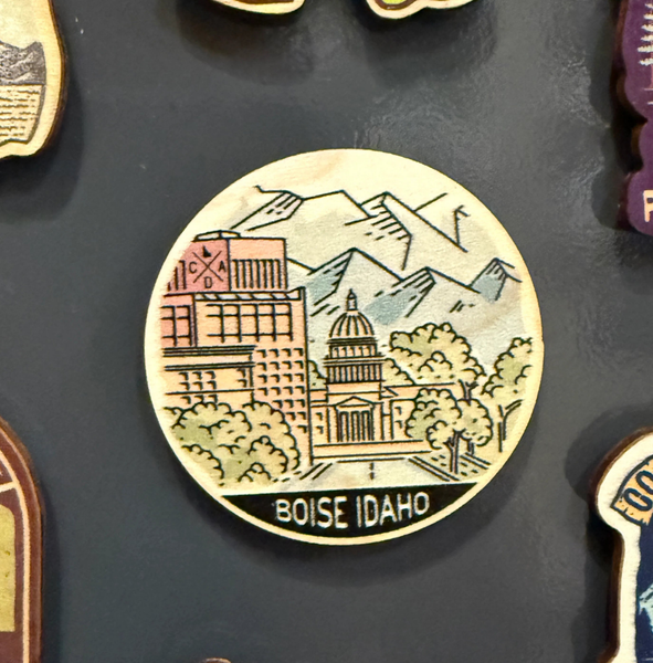 Boise Idaho Capital View Magnet, CDA