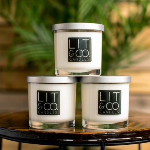 Lit & Co Candles, Silver Lid- Assorted Scents Including Huckleberry!