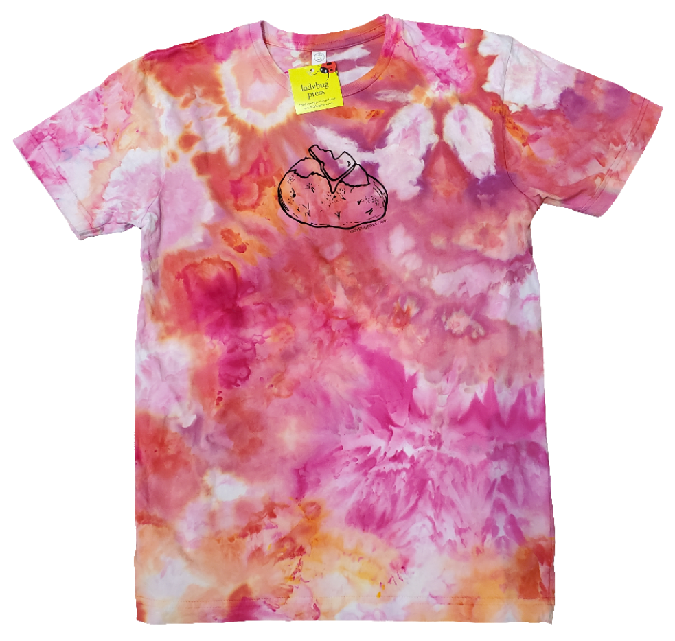 Ice Dyed Spud “Baked Potato” T-shirt, Adult Sizes