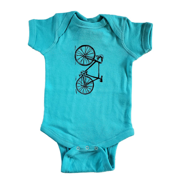 Bike onesie, eco-friendly waterbased inks