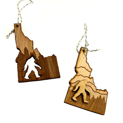 Idaho Yeti Wood Ornament, Two Styles!
