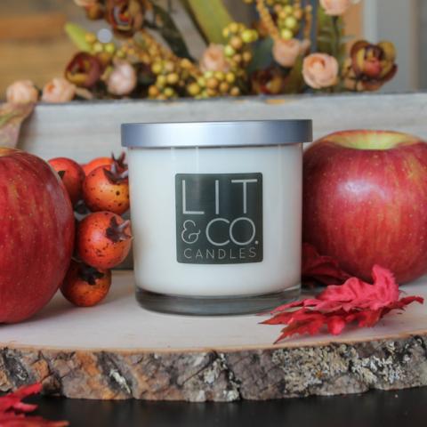 Lit & Co Candles w/Silver Lid- Assorted Scents!