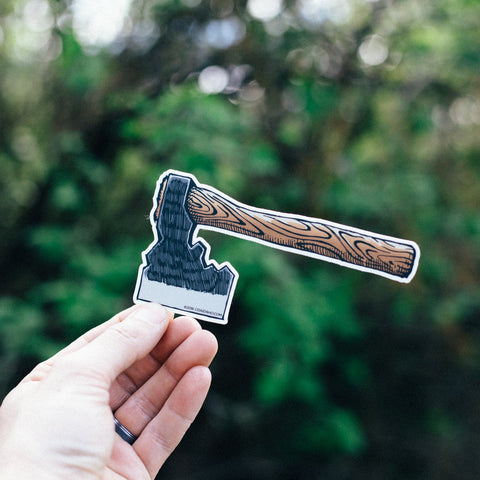 Idaho Hatchet Stickers, CDA. Single and Dual Hatchet Options