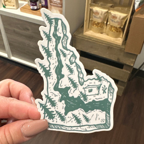 Idaho Shaped 3D River Sticker. CDA