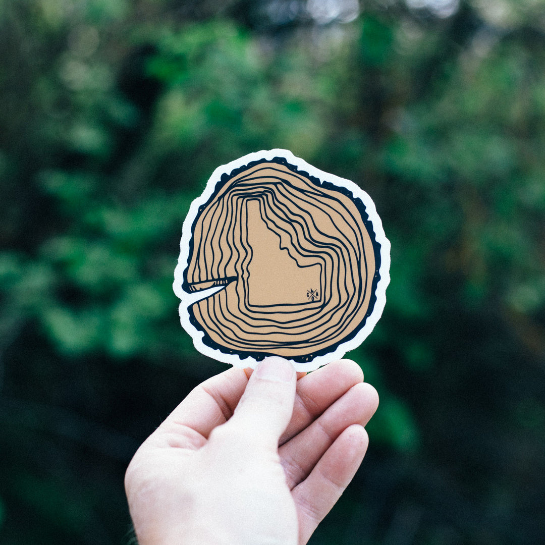 Idaho Tree Rings Sticker, CDA