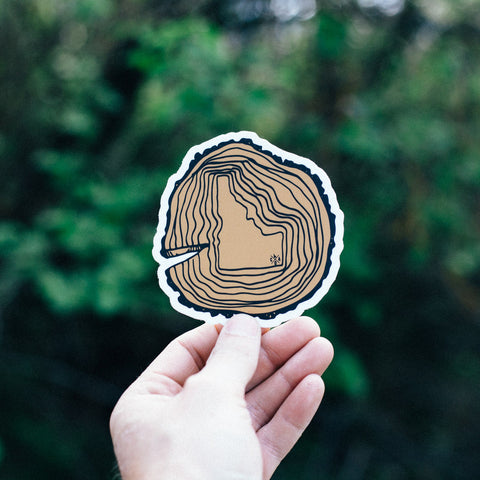 Idaho Tree Rings Sticker, CDA