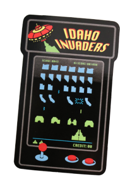 Idaho Invaders Sticker, Banana Ink.
