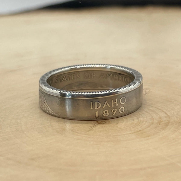 Idaho State Quarter Coin Ring - Silver Proof Edition