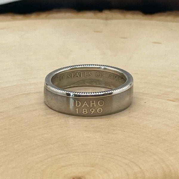 Idaho State Quarter Coin Ring - Silver Proof Edition