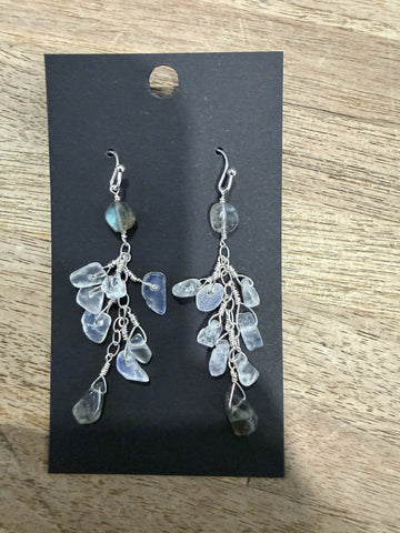 Labradorite and Moonstone Earrings