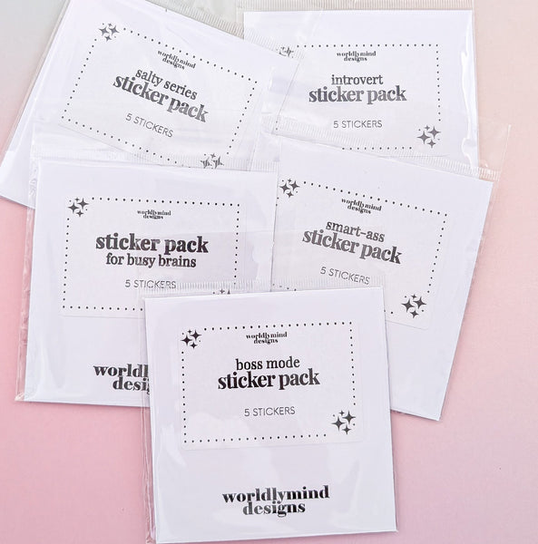 Large sassy sticker pack