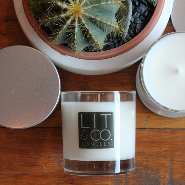 Lit & Co Candles w/Silver Lid- Assorted Scents!