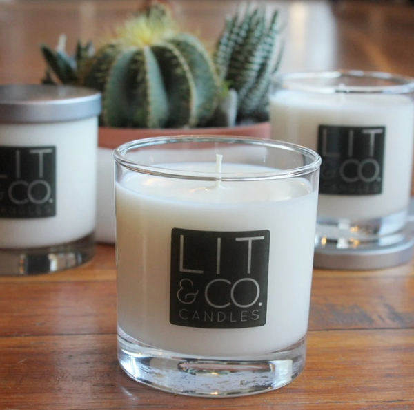 Lit & Co Candles w/Silver Lid- Assorted Scents!