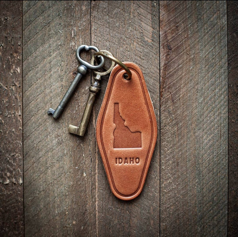 Motel Style Leather Idaho Keychain