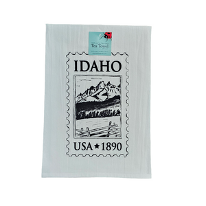 Idaho Postage Stamp Tea Towel, Screen Printed flour sack towel