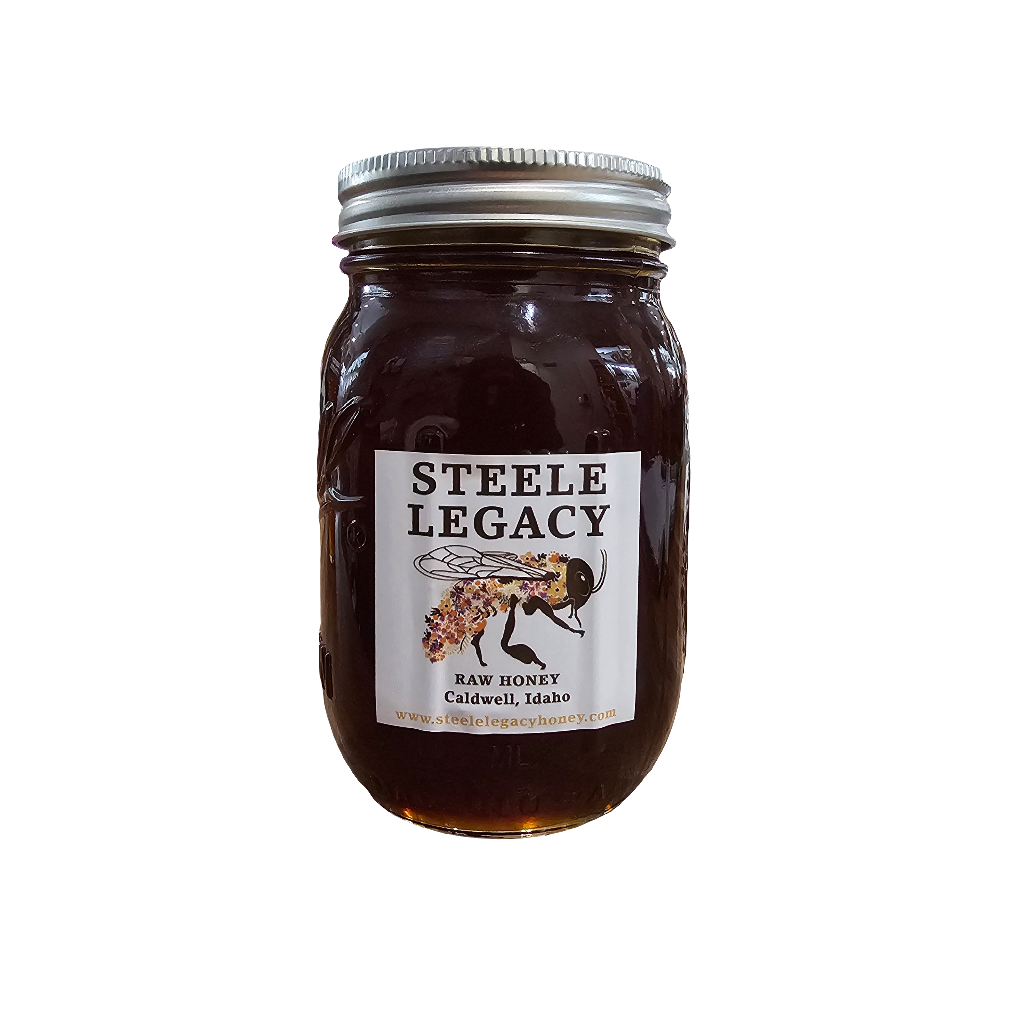 Steele Legacy Local Honey 24oz Pint Jar, Sweet Clover or Wildflower!