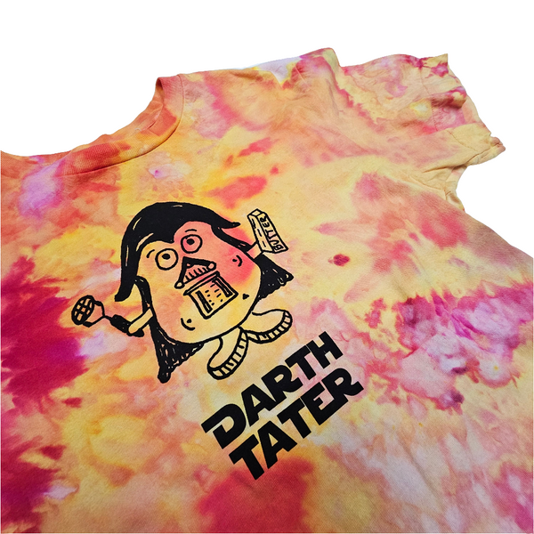 Ice Dyed Darth Tater T-shirt, Adult Sizes, Eco Friendly Waterbased Inks