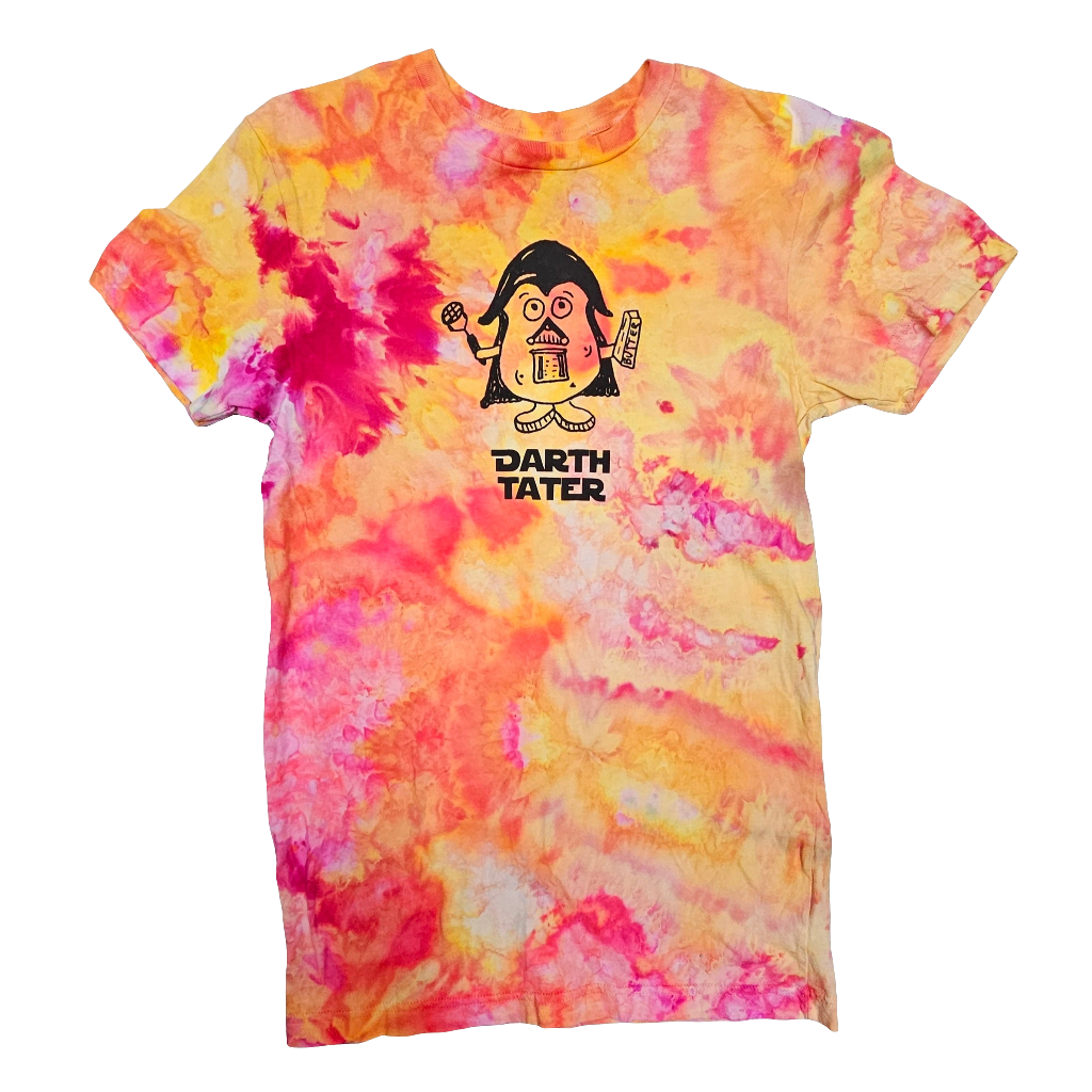 Ice Dyed Darth Tater T-shirt, Adult Sizes, Eco Friendly Waterbased Inks