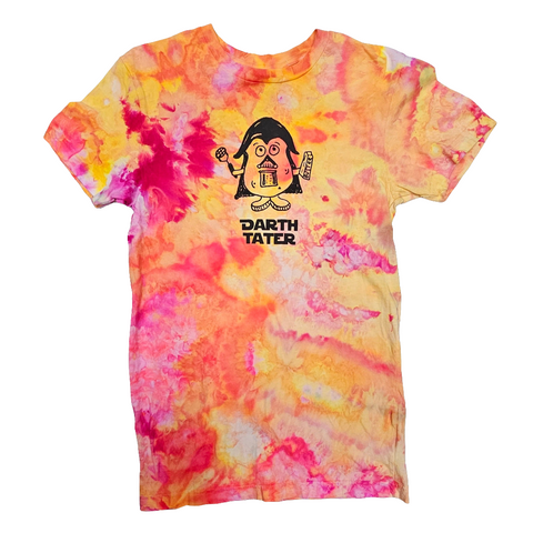 Ice Dyed Darth Tater T-shirt, Adult Sizes, Eco Friendly Waterbased Inks