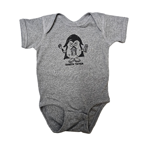 Darth Tater Onesie. Eco-friendly Waterbased Inks