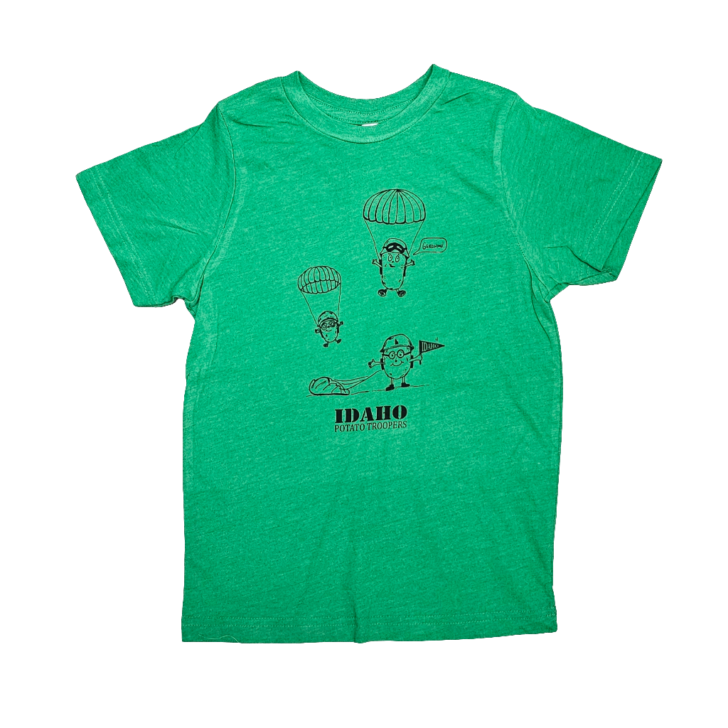 Youth Idaho Potato Troopers T-Shirt, Eco Friendly Water based inks