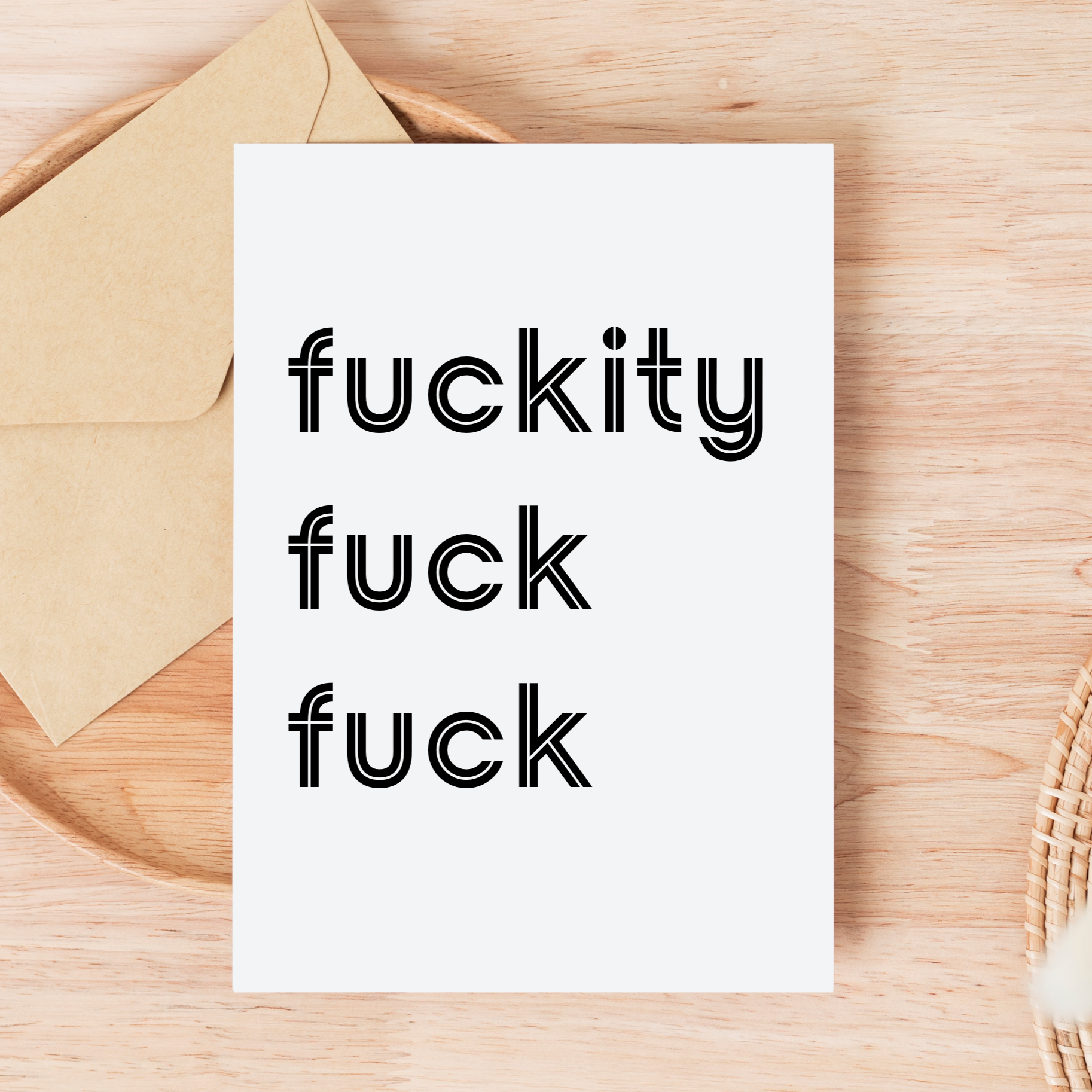 Fuckity Fuck Fuck greeting card