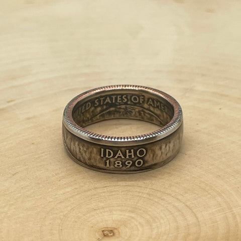 Idaho State Quarter Coin Ring, Sizes 5.5-12.5