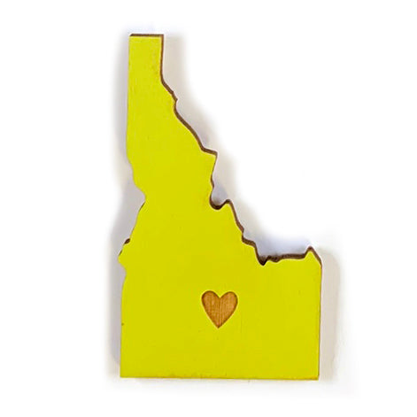 Idaho Heart Wood Magnets