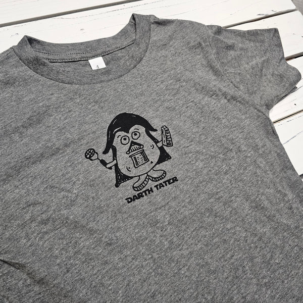 Toddler Darth Tater T-shirt, eco-friendly waterbased inks
