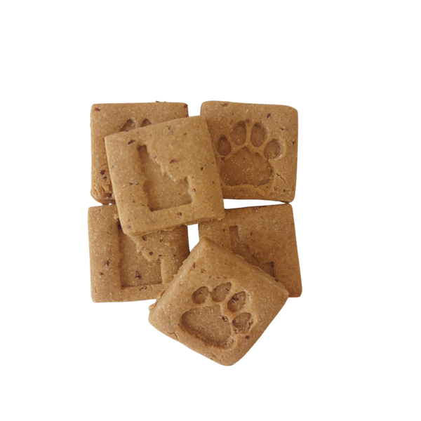 Mini Square Shaped Peanut Butter Biscuits by Idaho Barkery