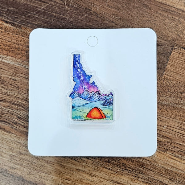 Idaho Tent Acrylic Pin