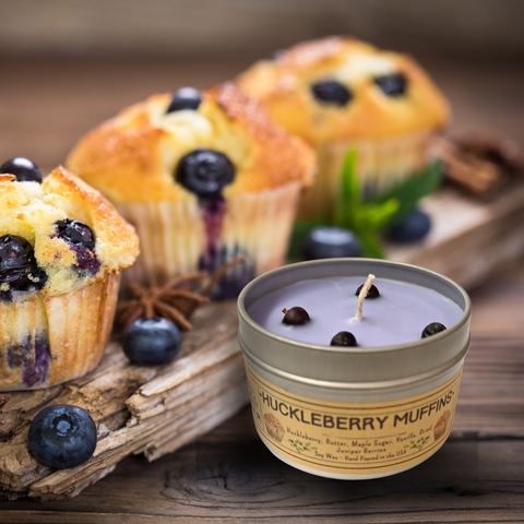 Huckleberry Muffin 4oz Tin Candle