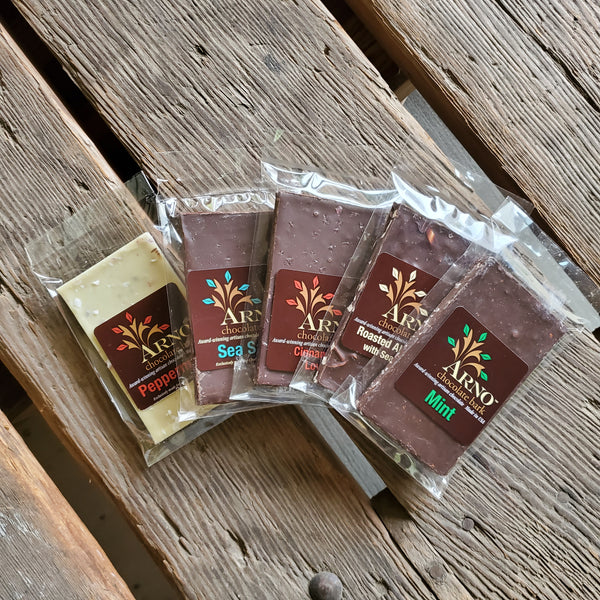 Arno Chocolate Bark, Assorted Flavors including Huckleberry