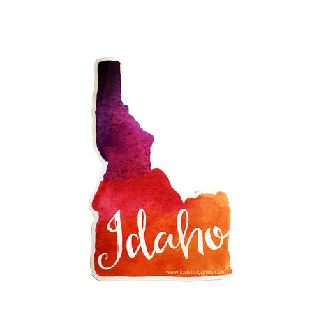 Idaho watercolor sticker