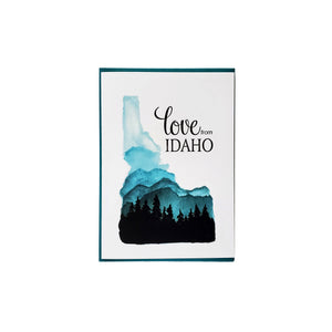 Love from Idaho, letterpress printed eco friendly