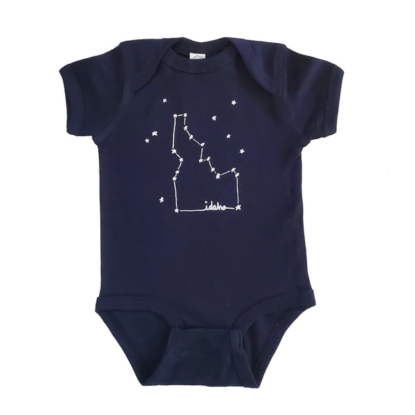 Idaho Constellation Onesie, eco-friendly waterbased inks