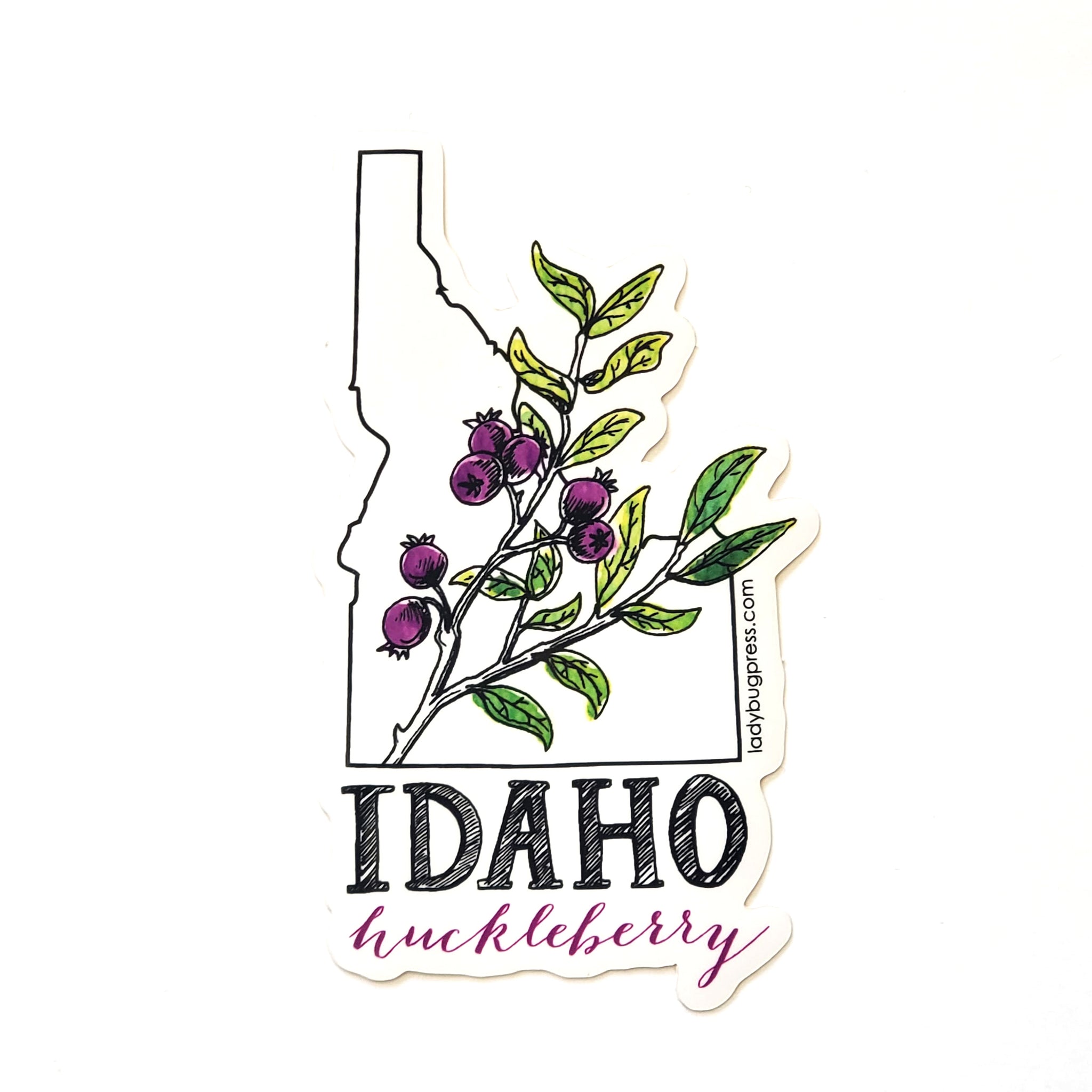 Idaho huckleberry sticker