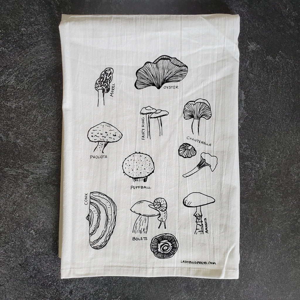 Mushrooms Tea Towel